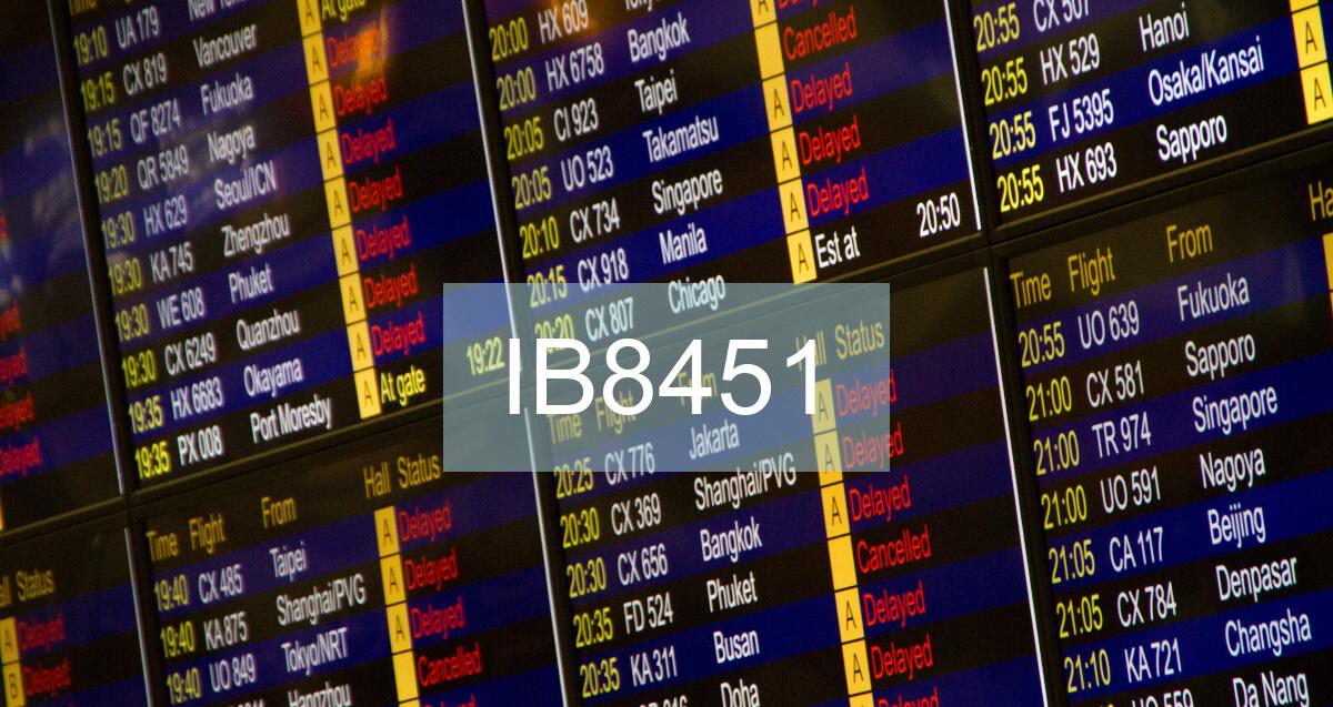 Reclamación Vuelo IB8451
